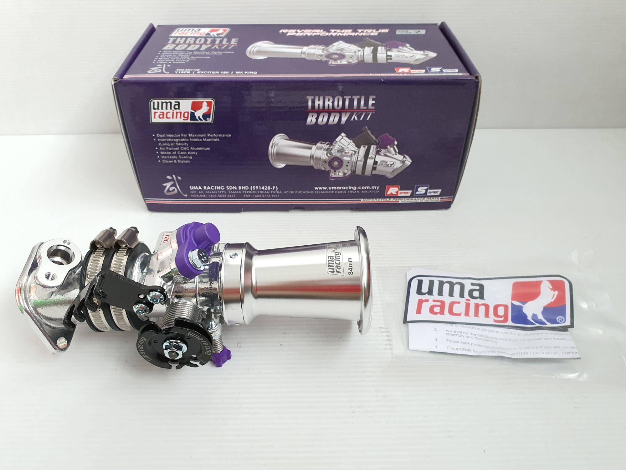 THROTTLE BODY KIT (34MM) Y15ZR (UMA RACING)