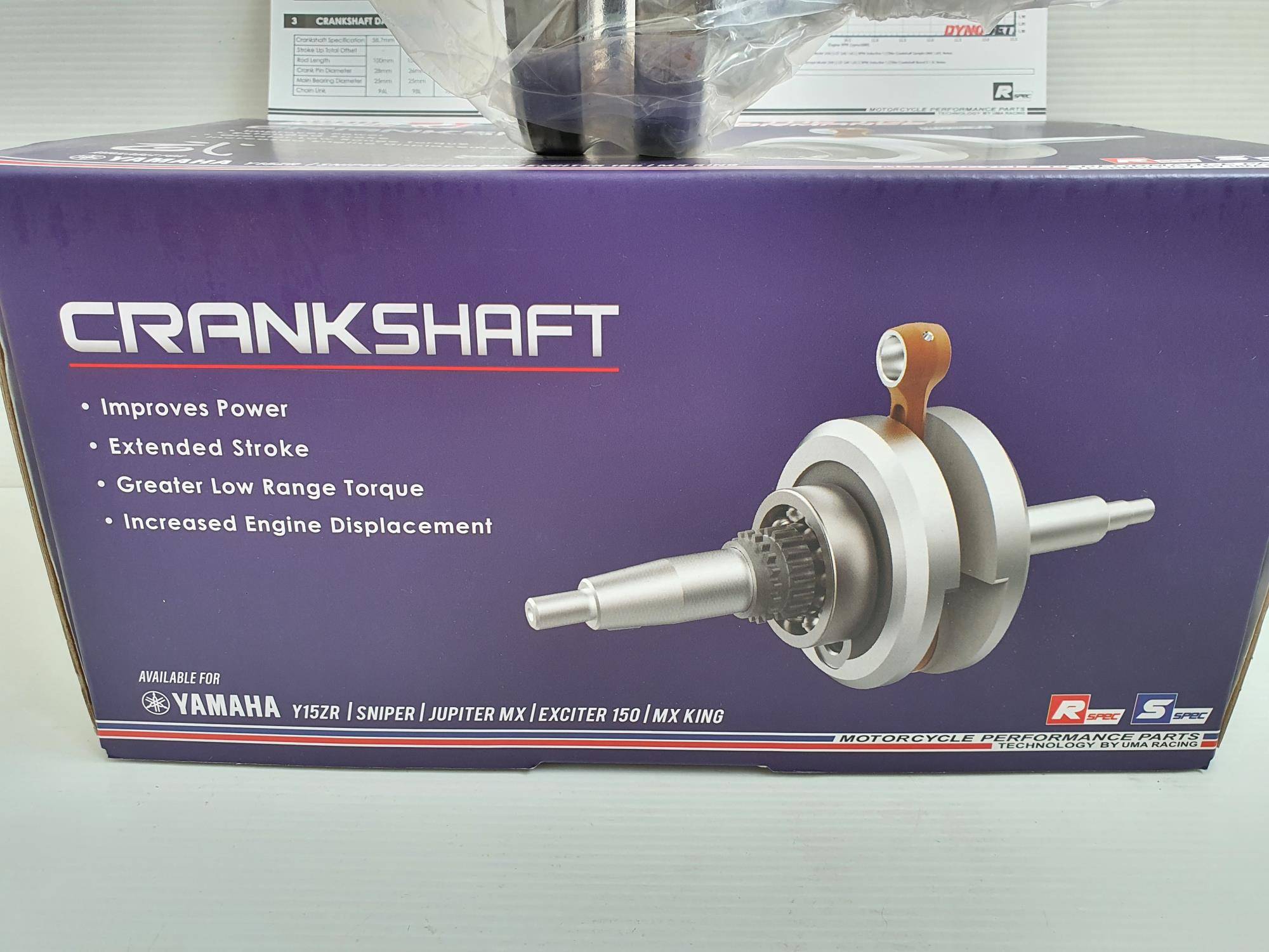 CRANKSHAFT ASSY Y15ZR (JACKUP +3.3MM)(UMA RACING)